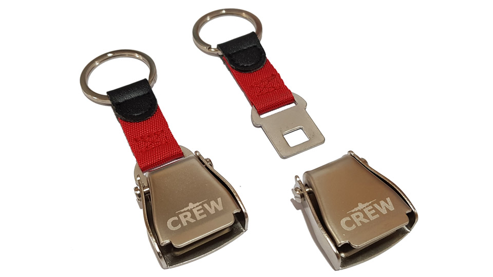 Crew Seat Belt Keychain Red